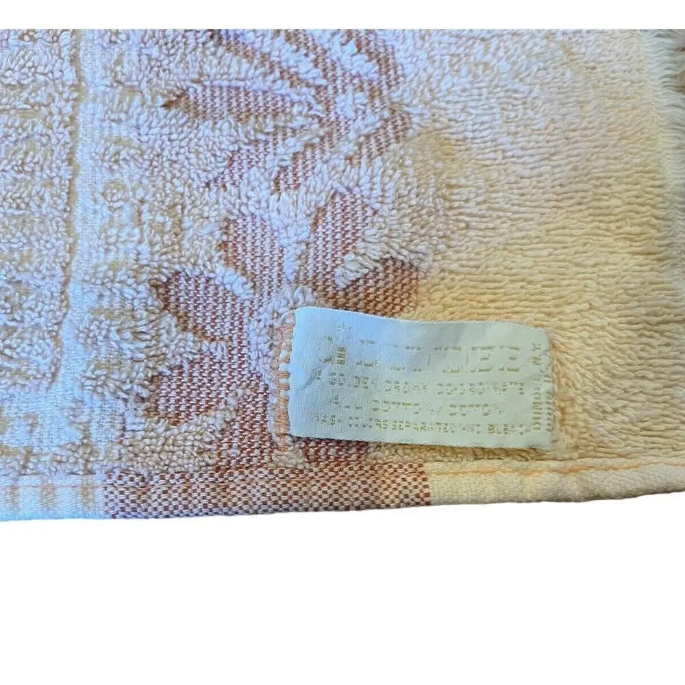 VTG Dundee Sculpted Flowers & Fringe Cotton Towels Set 2 Bath 2 Hand 1 Washcloth